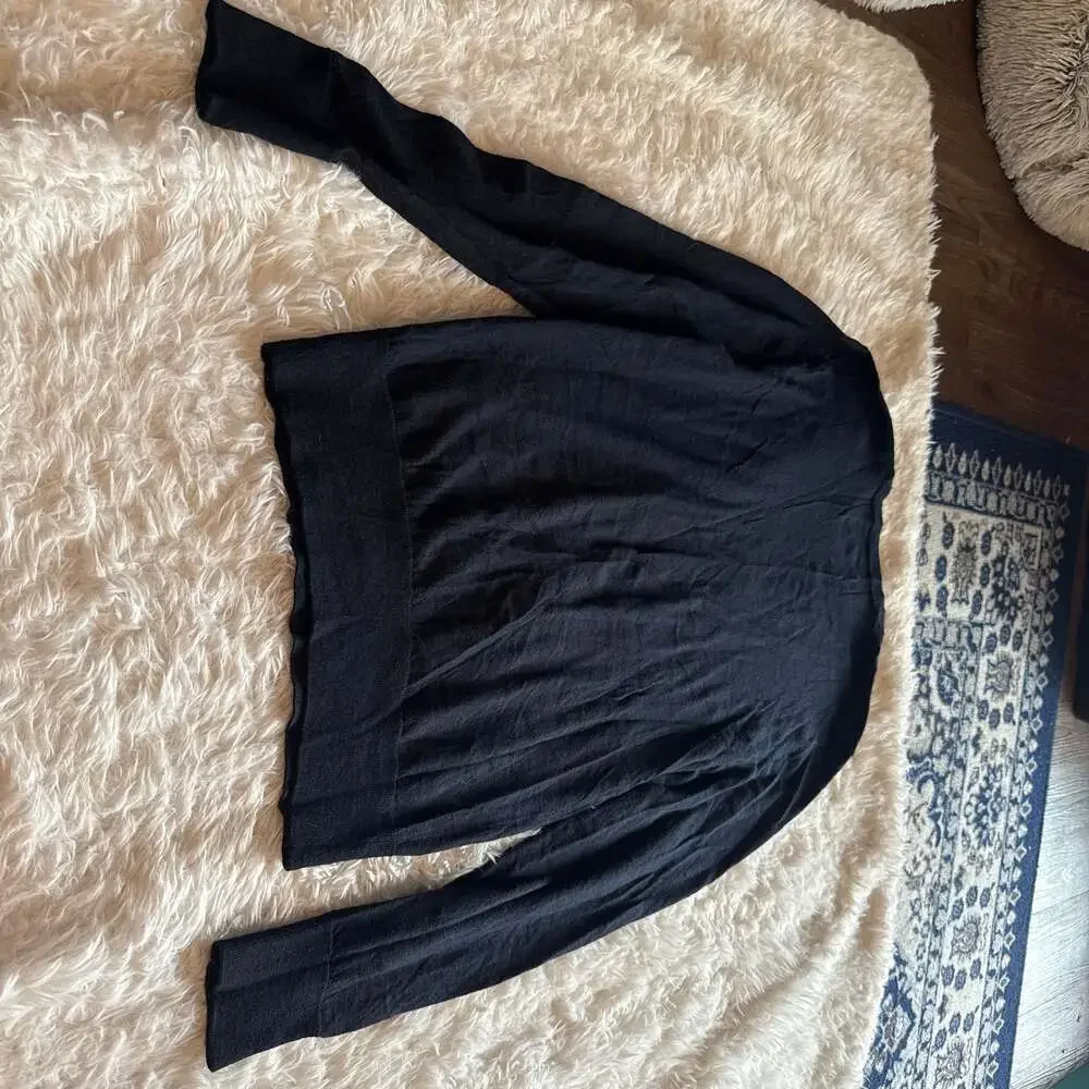 AllSaints 100% Merino Crew Neck Ramskull Sweater in Black Medium‎
